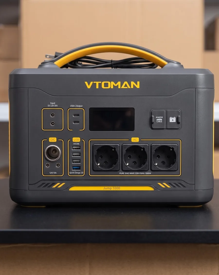 Портативна зарядна станція VTOMAN Jump 1000 — приклад техніки